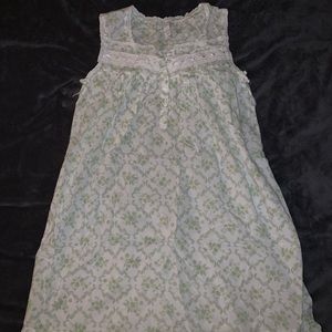 Charter Club sage and white floral nightgown